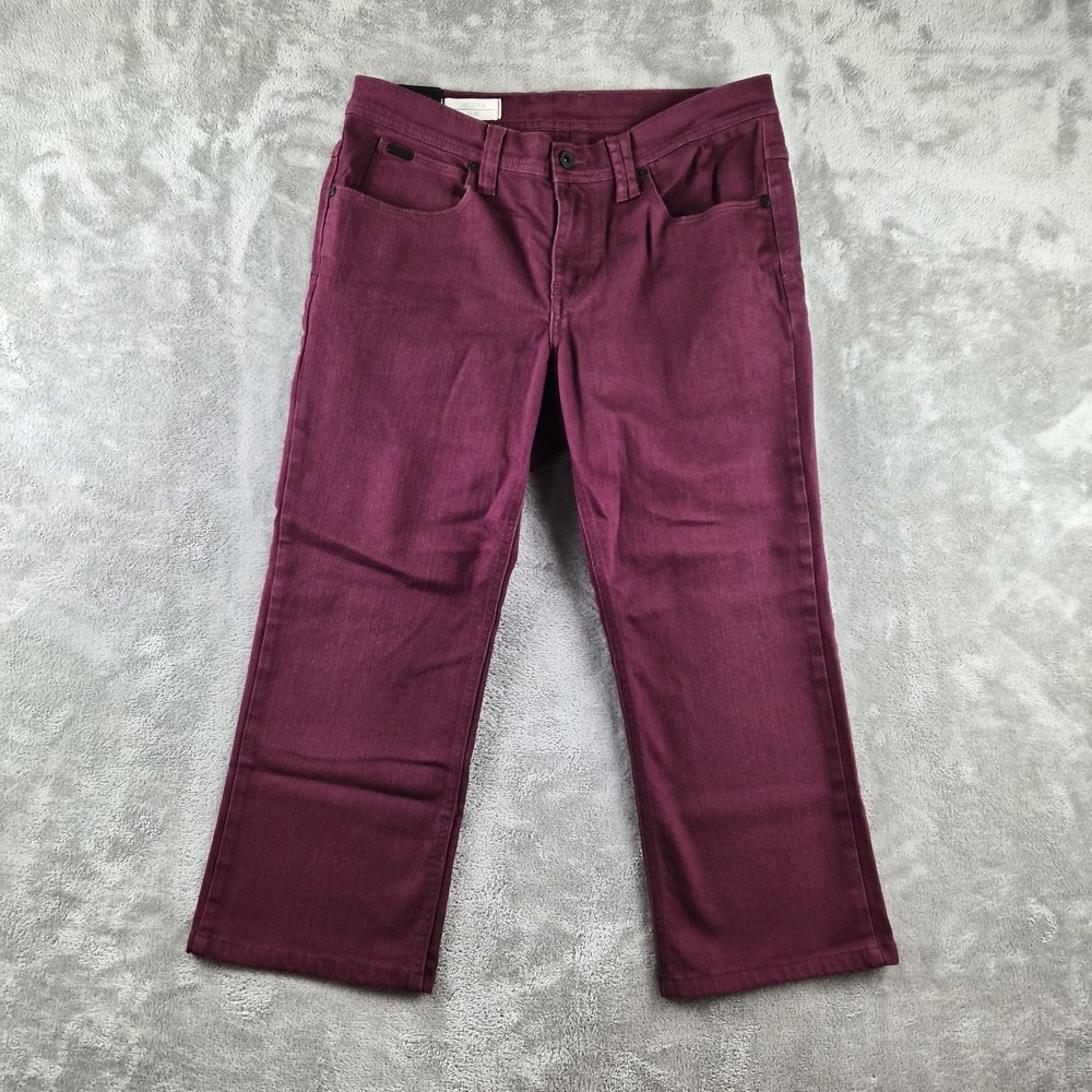 Empyre Skeletor Pants Mens 34 (fits 32x22) Burgundy Denim Stretch Skater Y2K